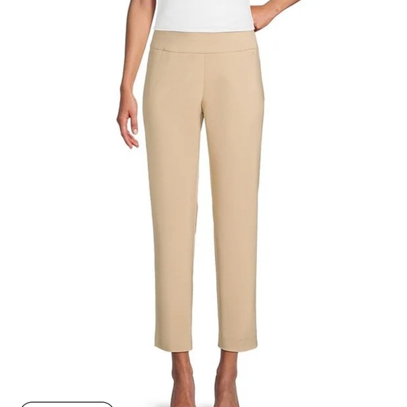 Investments The Park Ave Fit Elite Stretch Ankle Straight Pants Khaki Tan 16 EUC - Picture 15 of 15
